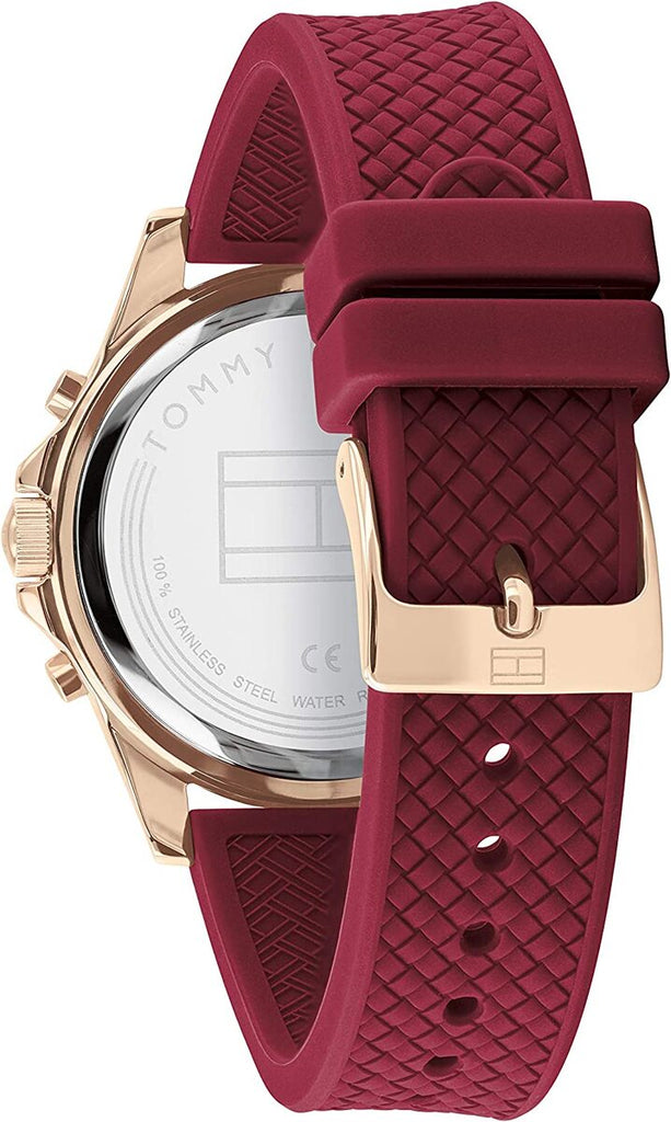 Tommy Hilfiger Haven Quartz White Dial Red Rubber Strap Watch For Women - 1782200 Buy Now By Tommy Hilfiger
