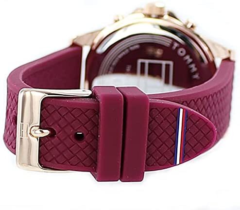 Tommy Hilfiger Haven Quartz White Dial Red Rubber Strap Watch For Women - 1782200 Buy Now By Tommy Hilfiger