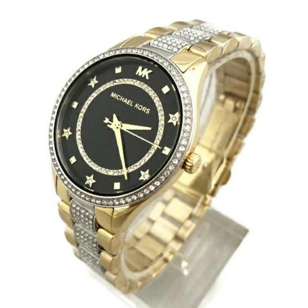 Michael Kors Lauryn Crystal Pave Black Dial Two Tone Steel Strap Watch For Women - MK4403 Buy Now By Michael Kors