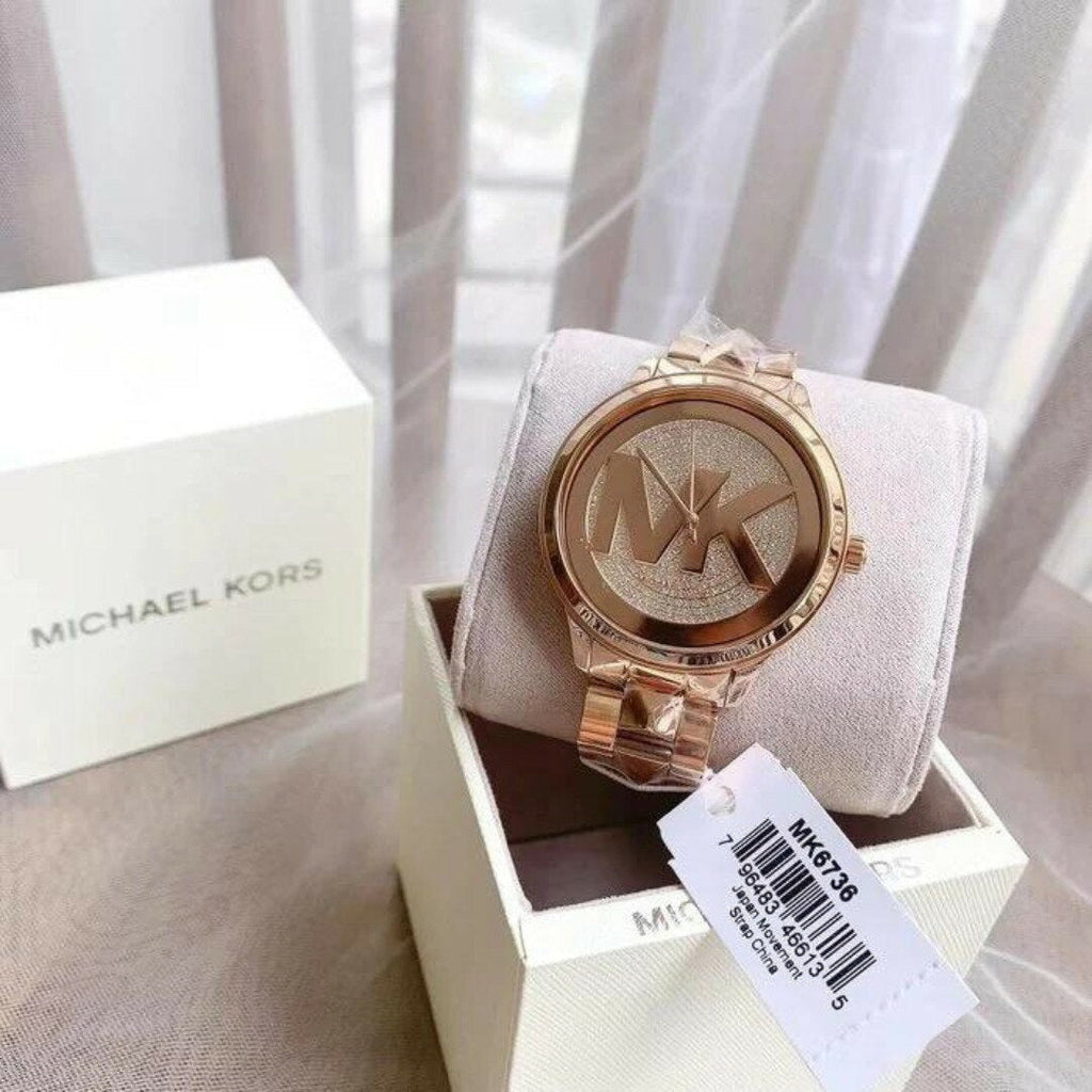 Michael Kors Runway Mercer Quartz Rose Gold Dial Rose Gold Steel Strap Watch For Women - MK6736 Buy Now By Michael Kors