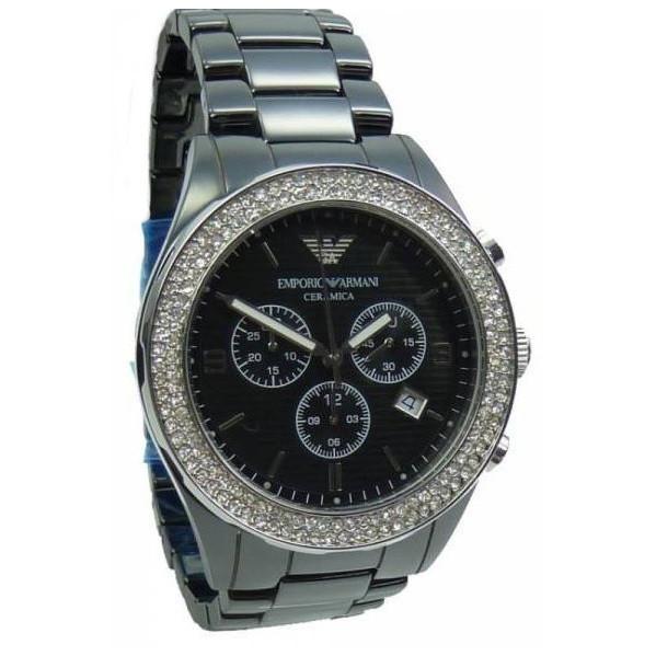 Emporio Armani Ceramica Black Dial Black Ceramic Strap Watch For Men - AR1455 Buy Now By Emporio Armani