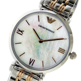 Emporio Armani Gianni T-Bar Mother of Pearl Dial Two Tone Steel Strap Watch For Women - AR1987 Buy Now By Emporio Armani