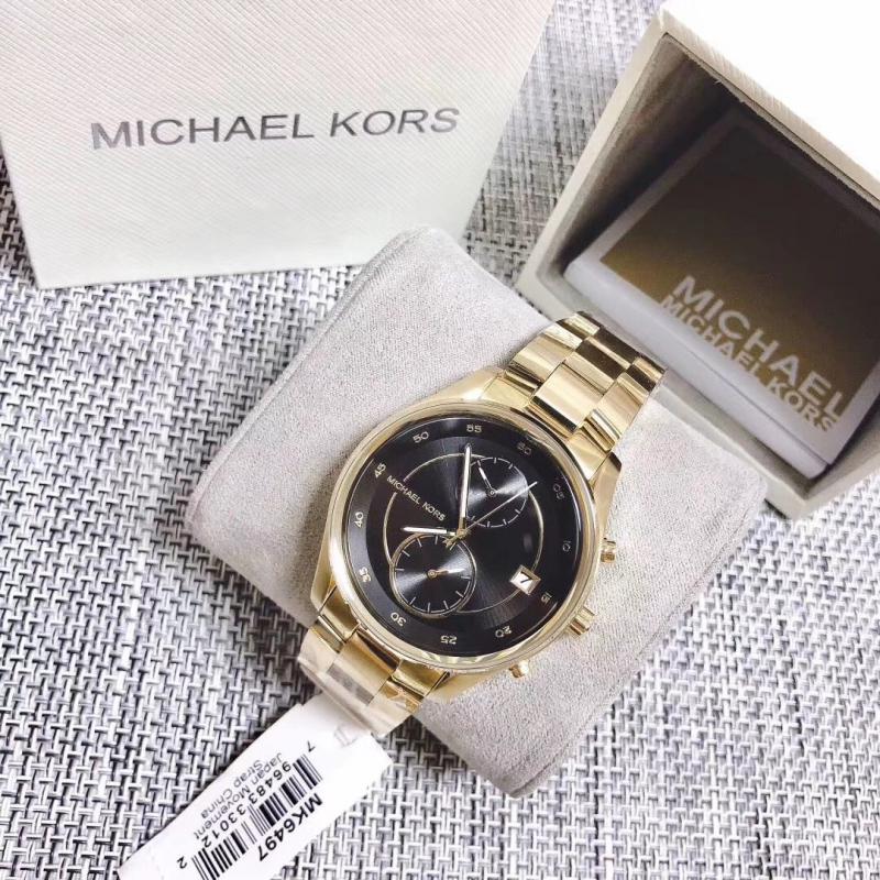 Michael Kors Blair Quartz Black Dial Gold Steel Strap Watch For Women - MK6497 Buy Now By Michael Kors