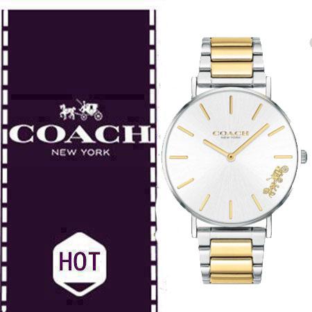 Coach Perry Silver Dial Two Tone Steel Strap Watch for Women - 14503347 Buy Now By Coach