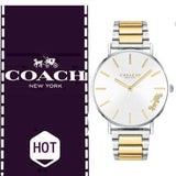 Coach Perry Silver Dial Two Tone Steel Strap Watch for Women - 14503347 Buy Now By Coach