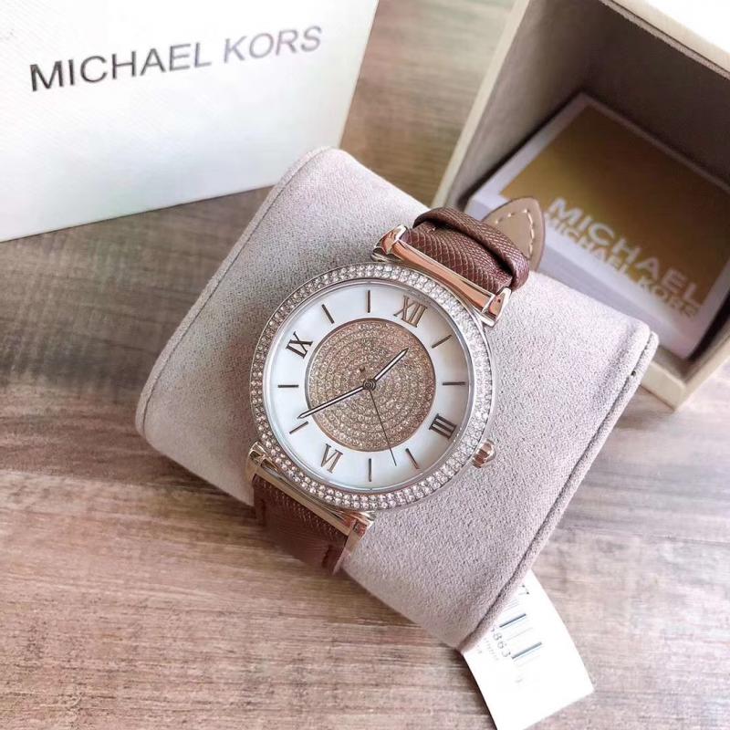 Michael Kors Caitlin Quartz Silver Dial Gray Leather Strap Watch For Women - MK2377 Buy Now By Michael Kors