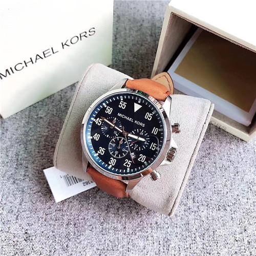 Michael Kors Gage Chronograph Blue Dial Brown Leather Strap Watch For Men - MK8362 Buy Now By Michael Kors