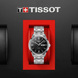 Tissot Automatics III Black Dial Silver Steel Strap Watch For Men - T065.430.11.051.00 Buy Now By Tissot