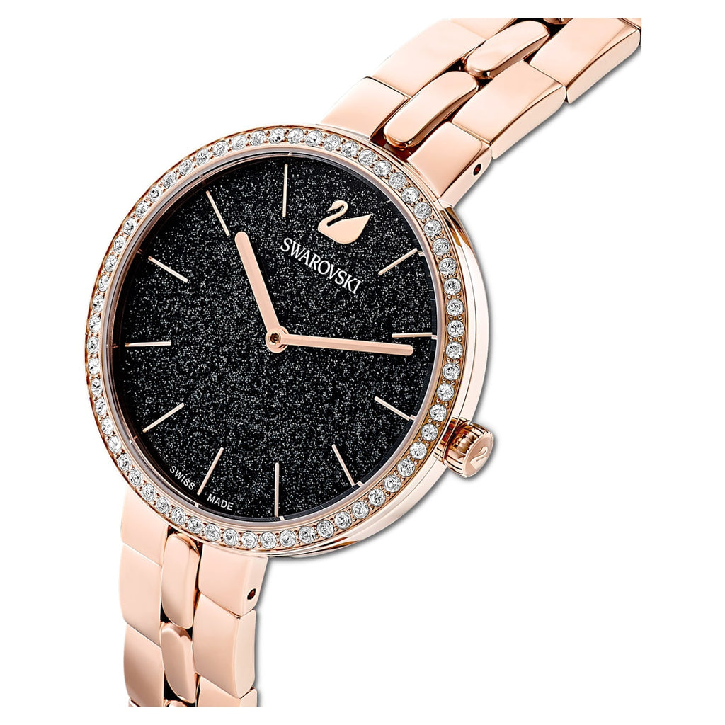 Swarovski Cosmopolitan Black Dial Rose Gold Steel Strap Watch for Women - 5517797 Buy Now By Swarovski