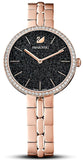 Swarovski Cosmopolitan Black Dial Rose Gold Steel Strap Watch for Women - 5517797 Buy Now By Swarovski