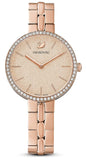 Swarovski Cosmopolitan Diamond Powder Gold Dial Rose Gold Steel Strap Watch for Women - 5517800 Buy Now By Swarovski
