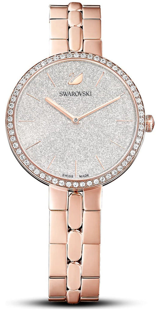 Swarovski Cosmopolitan Diamond Powder Silver Dial Rose Gold Steel Strap Watch for Women - 5517803 Buy Now By Swarovski