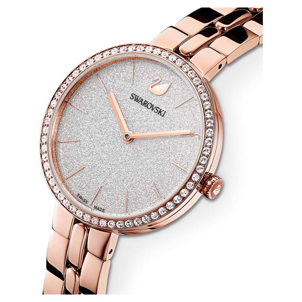 Swarovski Cosmopolitan Diamond Powder Silver Dial Rose Gold Steel Strap Watch for Women - 5517803 Buy Now By Swarovski