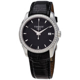 Tissot T Trend Couturier Diamonds Black Dial Black Leather Strap Watch for Women - T035.210.66.051.00 Buy Now By Tissot