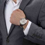 Hugo Boss Driver Quartz Silver Dial Brown Leather Strap Watch For Men - HB1512881 Buy Now By Hugo Boss