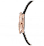 Swarovski Crystal Flower Black Dial Black Leather Strap Watch for Women - 5552421 Buy Now By Swarovski