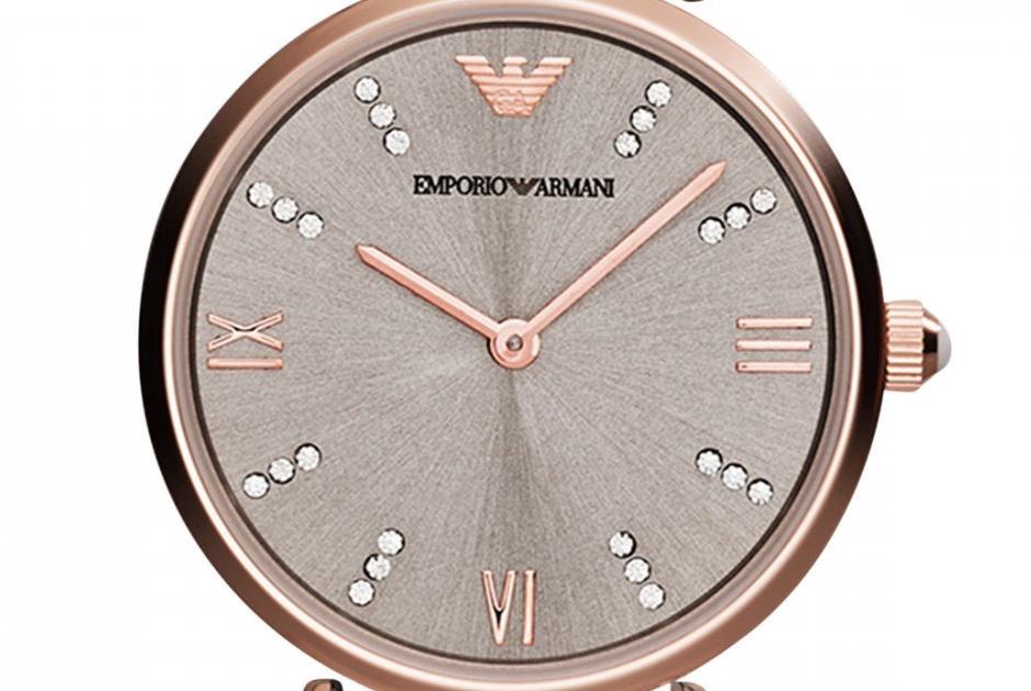 Emporio Armani Gianni T Bar Grey Dial Two Tone Steel Strap Watch For Women - AR1840 Buy Now By Emporio Armani