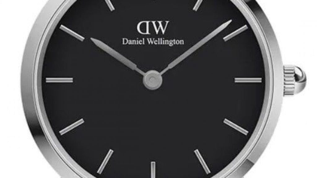 Daniel Wellington Iconic Link Black Dial Silver Steel Strap Watch For Women - DW00100208 Buy Now By Daniel Wellington