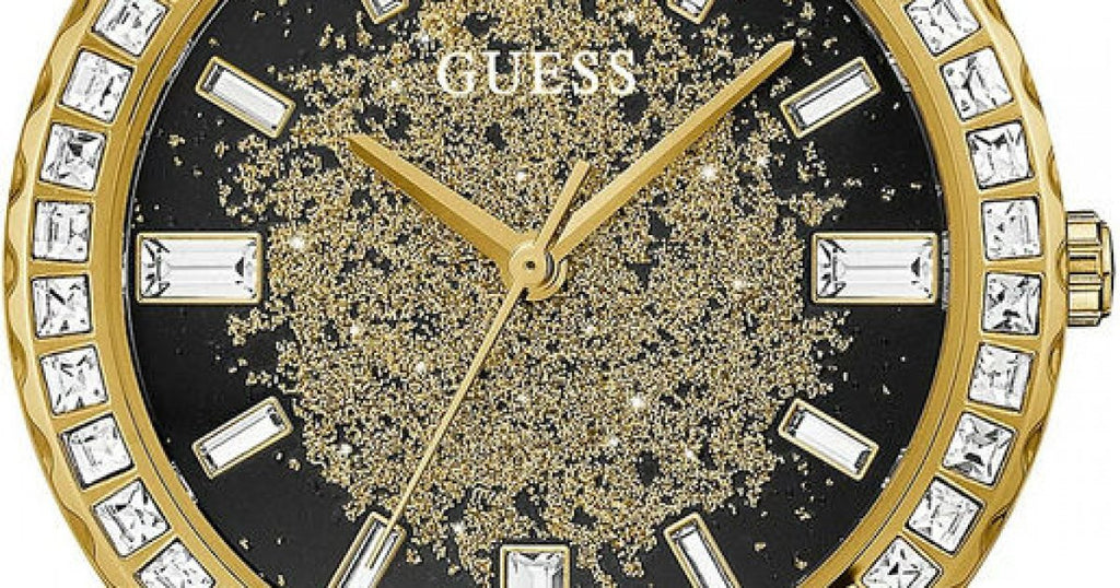 Guess Night Life Diamonds Black Dial Gold Steel Strap Watch for Women - GW0405L2 Buy Now By Guess