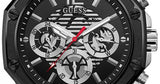 Guess Momentum Black Dial Red Rubber Strap Watch for Men - GW0263G3 Buy Now By Guess