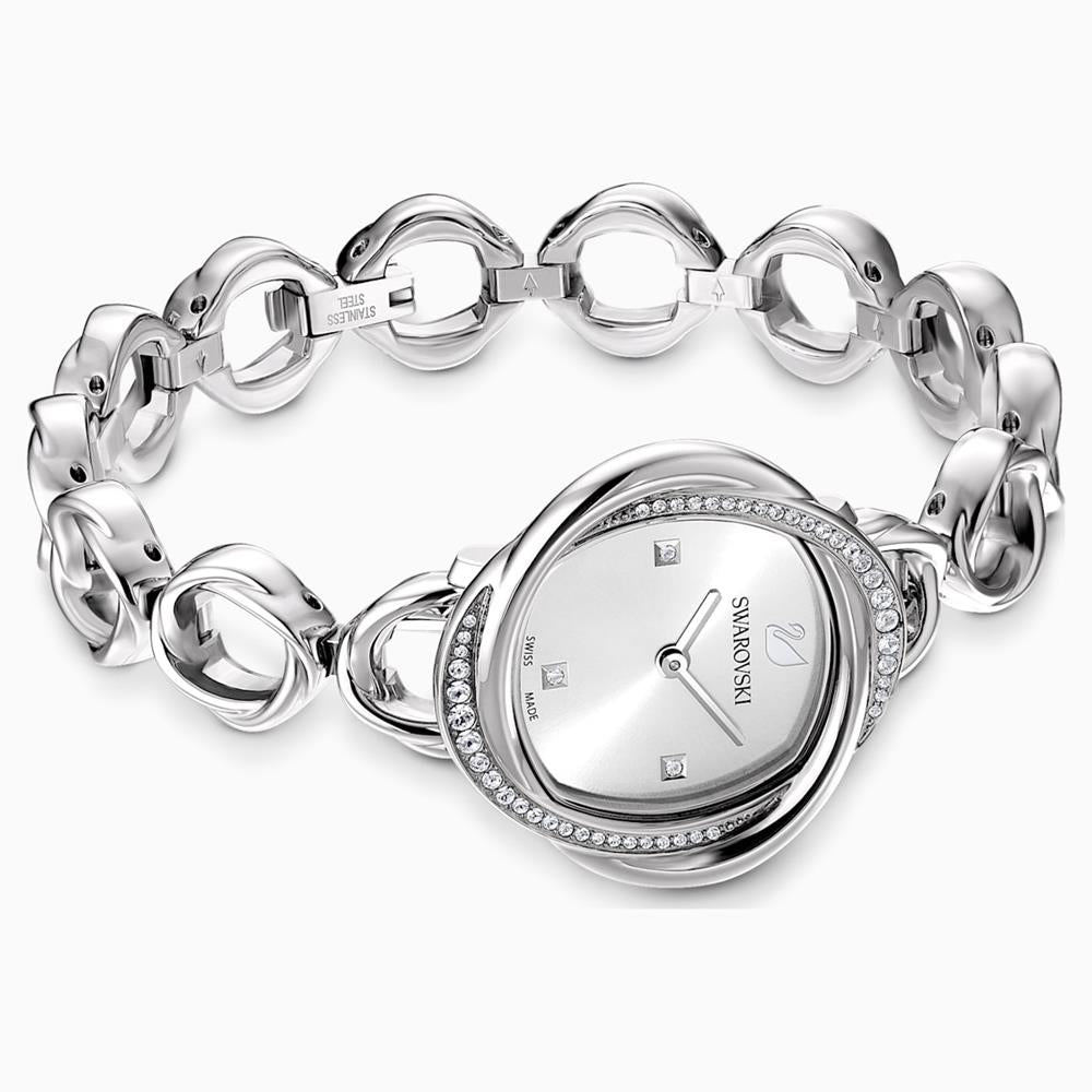 Swarovski Crystal Flower Silver Dial Silver Steel Strap Watch for Women - 5547622 Buy Now By Swarovski