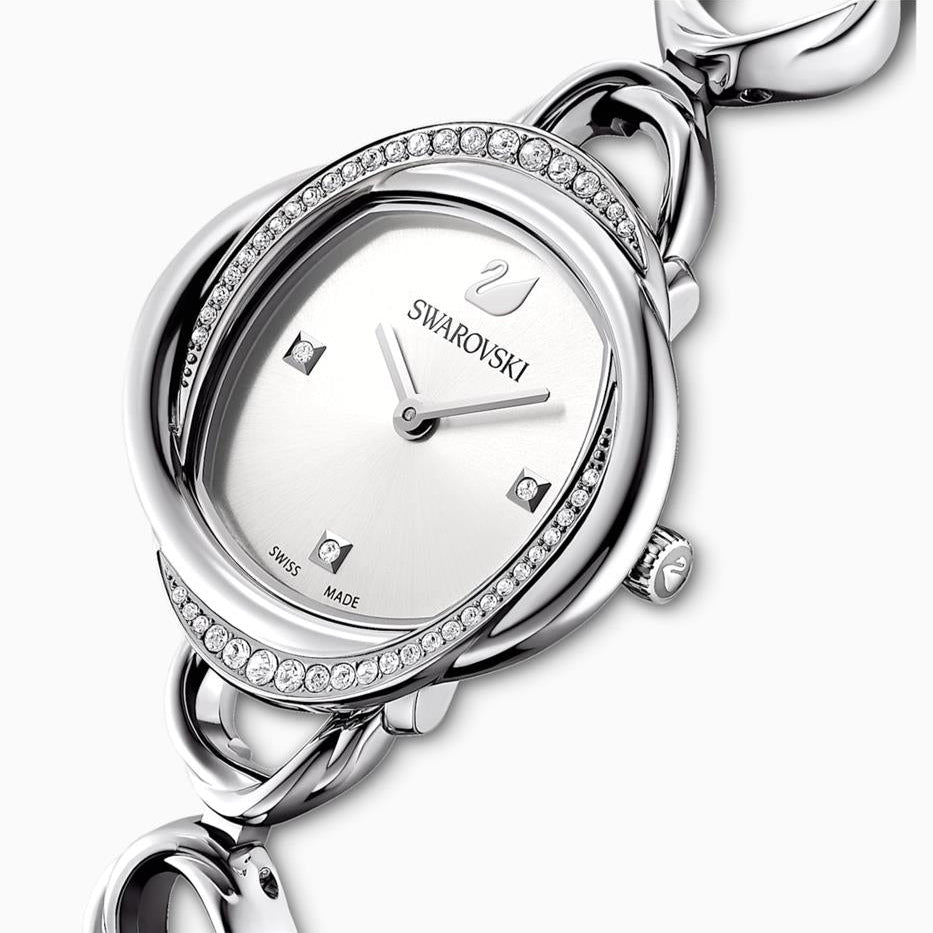 Swarovski Crystal Flower Silver Dial Silver Steel Strap Watch for Women - 5547622 Buy Now By Swarovski