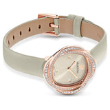Swarovski Crystal Flower Grey Dial Grey Leather Strap Watch for for Women - 5552424 Buy Now By Swarovski