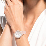 Swarovski Crystal Frost White Dial Pink Leather Strap Watch for Women - 5519223 Buy Now By Swarovski