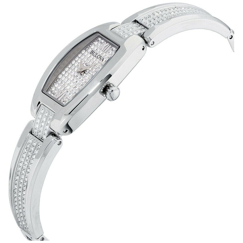 Bulova Crystal Collection Silver Dial Silver Steel Strap Watch for Women - 96L235 Buy Now By Bulova