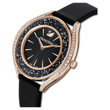 Swarovski Crystalline Aura Black Dial Black Leather Strap Watch for Women - 5558634 Buy Now By Swarovski