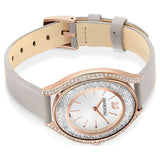 Swarovski Crystalline Aura Silver Dial Beige Leather Strap Watch for Women - 5519450 Buy Now By Swarovski
