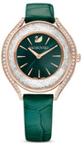 Swarovski Crystalline Aura Green Dial Green Leather Strap Watch for Women - 5644078 Buy Now By Swarovski