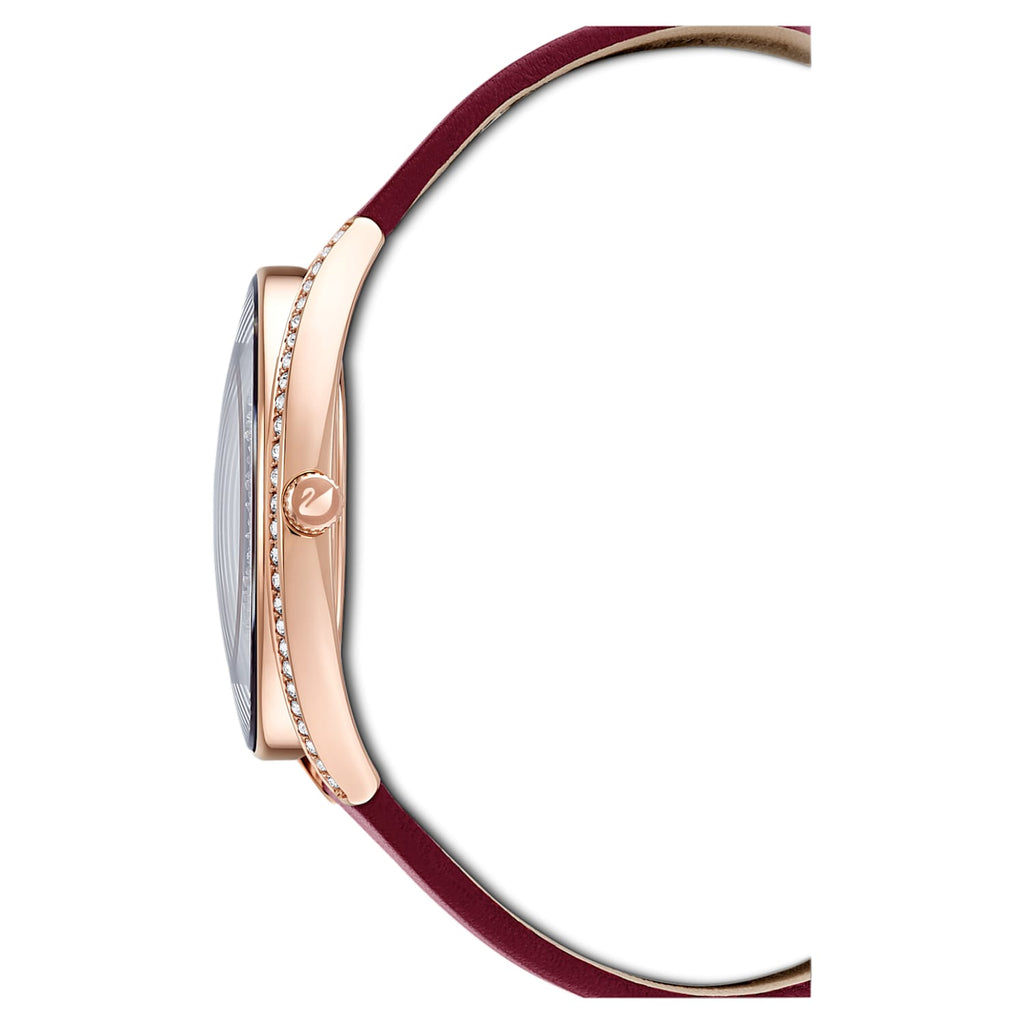 Swarovski Crystalline Aura Red Dial Red Leather Strap Watch for Women - 5558637 Buy Now By Swarovski