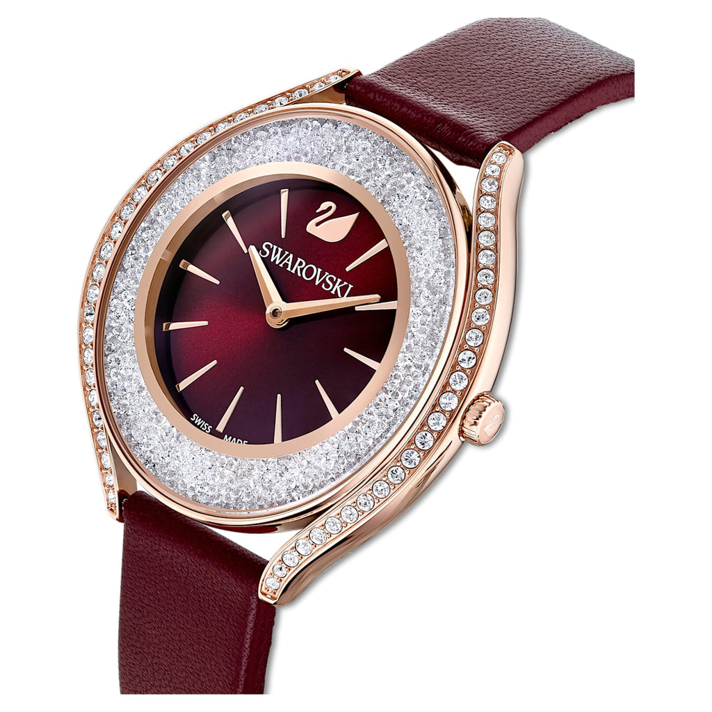 Swarovski Crystalline Aura Red Dial Red Leather Strap Watch for Women - 5558637 Buy Now By Swarovski