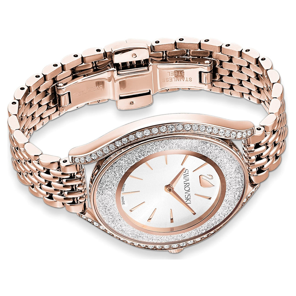 Swarovski Crystalline Aura Silver Dial Rose Gold Steel Strap Watch for Women - 5519459 Buy Now By Swarovski