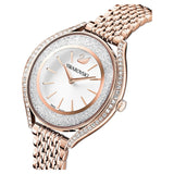 Swarovski Crystalline Aura Silver Dial Rose Gold Steel Strap Watch for Women - 5519459 Buy Now By Swarovski