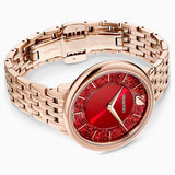 Swarovski Crystalline Chic Red Dial Rose Gold Steel Strap Watch for Women - 5547608 Buy Now By Swarovski