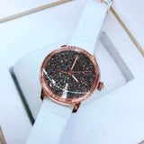 Swarovski Crystalline Hours Quartz Grey Dial Black Leather Strap Watch for Women - 5344635 Buy Now By Swarovski