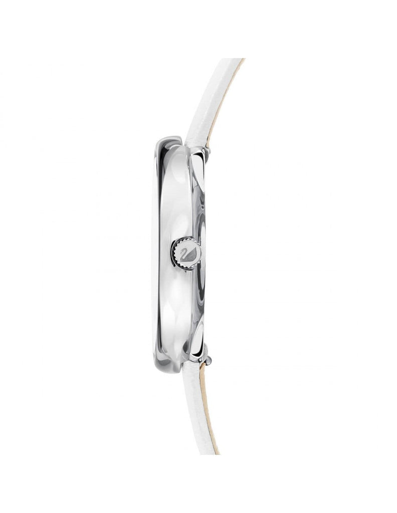 Swarovski Crystalline Pure White Dial White Leather Strap Watch for Women - 5275046 Buy Now By Swarovski