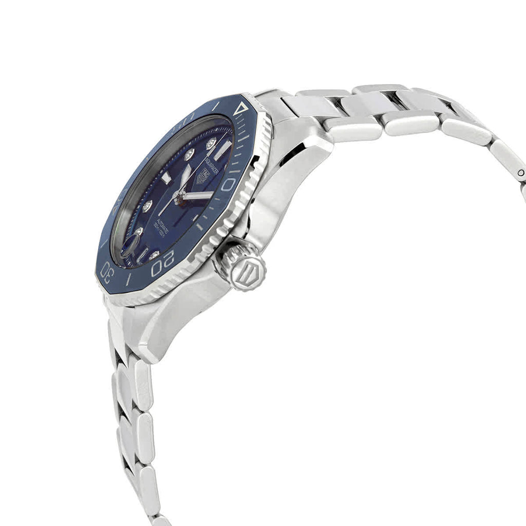 Tag Heuer Aquaracer Professional 300 Automatic Diamonds Blue Dial Silver Steel Strap Watch for Women - WBP231B.BA0618 Buy Now By Tag Heuer