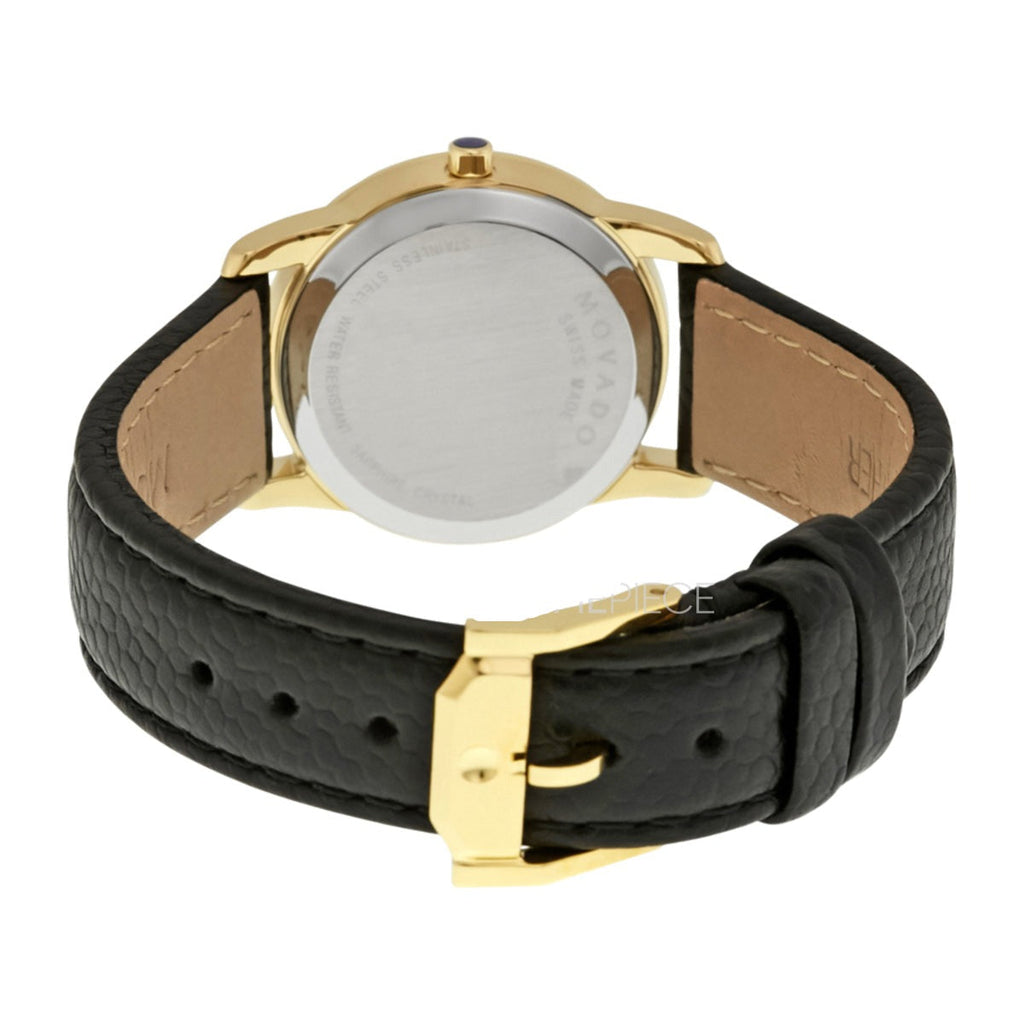 Movado Museum Classic Black Dial Black Leather Strap Watch For Women - 0607016 Buy Now By Movado