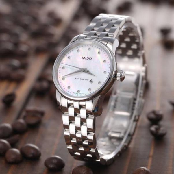 Mido Baroncelli Automatic Mother Of Pearl Dial Silver Steel Strap Watch For Women - M7600.4.69.1 Buy Now By Mido