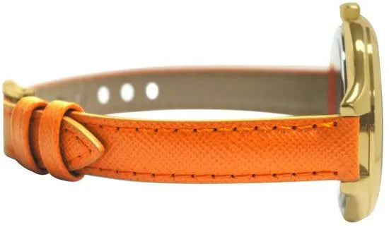 Michael Kors Runway Quartz Gold Dial Orange Leather Strap Watch For Women - MK2275 Buy Now By Michael Kors