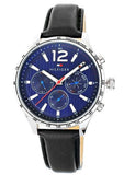 Tommy Hilfiger Gavin Blue Dial Blue Leather Strap Watch for Men - 1791468 Buy Now By Tommy Hilfiger