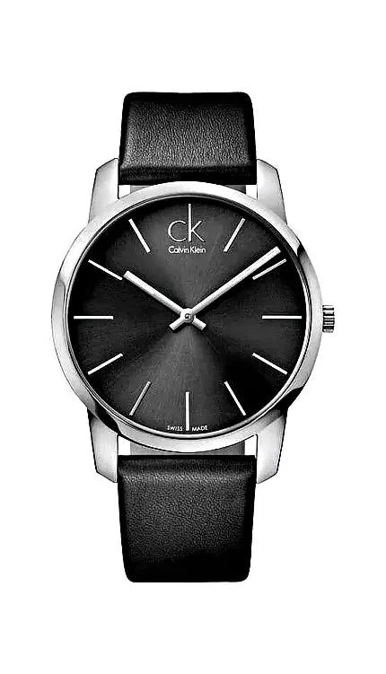 Calvin Klein City Black Dial Black Leather Strap Watch for Men - K2G21107 Buy Now By Calvin Klein