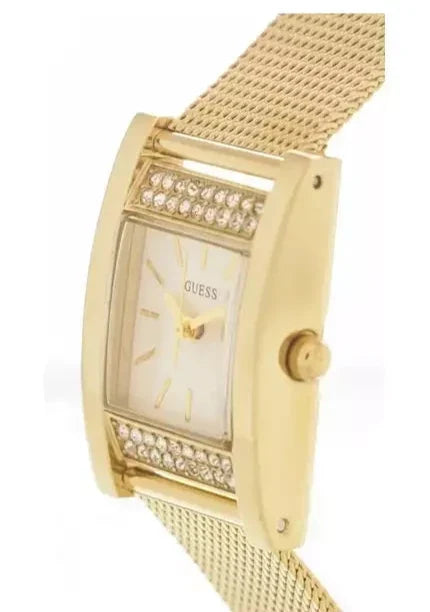 Guess Nouveau Diamonds Gold Dial Gold Mesh Bracelet Watch for Women - W0127L2 Buy Now By Guess