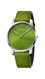 Calvin Klein City Green Dial Green Leather Strap Watch for Men - K2G211WL Buy Now By Calvin Klein