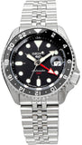 Seiko 5 Sports Automatic GMT Black Dial Silver Steel Strap Watch For Men - SSK001K1 Buy Now By Seiko