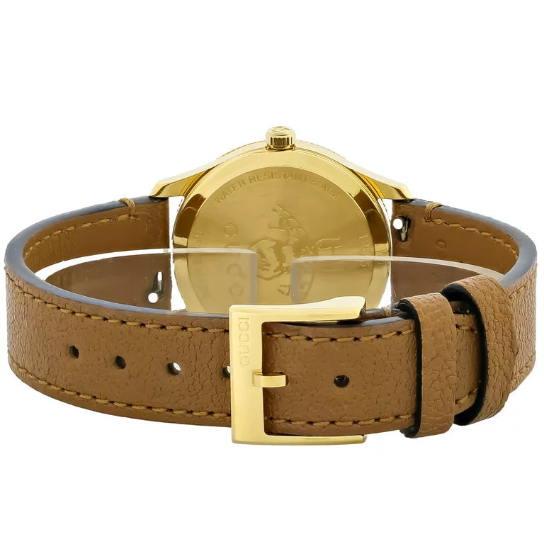 Gucci G Timeless Quartz Silver Dial Brown Leather Strap Watch For Women - YA1265022 Buy Now By Gucci