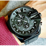 Diesel Mega Chief Chronograph Black Dial Black Steel Strap Watch For Men - DZ4283 Buy Now By Diesel
